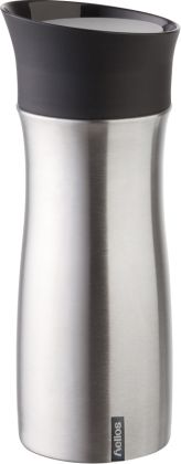 Helios Isolierbecher aus Edelstahl Click'N'Drink 300ml, stahlgrau