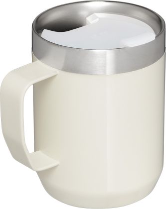 Preview: seitliche Ansicht hinten Stanley Stay-Hot Camp Mug, Kaffeebecher 350ml, cremeglanz