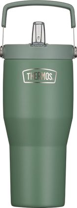 Thermos Flip Straw Isoliertrinkbecher Refreshing 850ml, grün matt