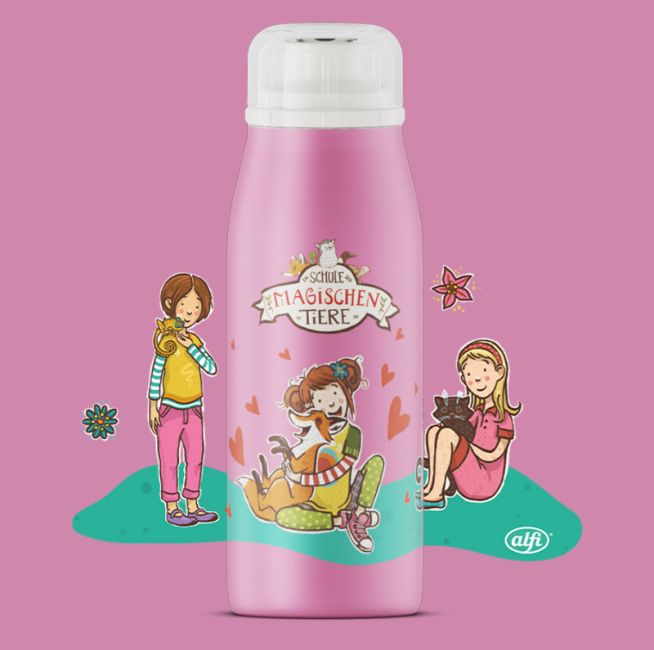 Alfi isoBottle Ida, Helene & Anna-Lena, Die Schule der magischen Tiere, 350ml, Edelstahl lackiert