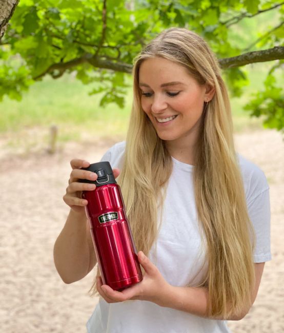 Isoliertrinkflasche Stainless King, Rot 0,7 Liter