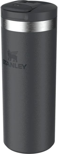 Stanley Transit Fliptop Mug 350ml, Black 2.0, schräge Ansicht